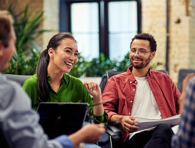 Marketing team collaborating